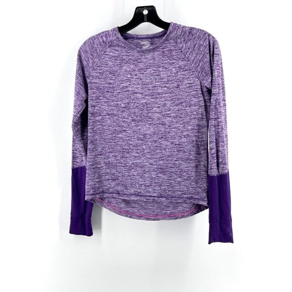 Danskin Now Girl's Long Sleeve Purple Activewear Shirt Top Size XL 14-16 - Picture 1 of 7